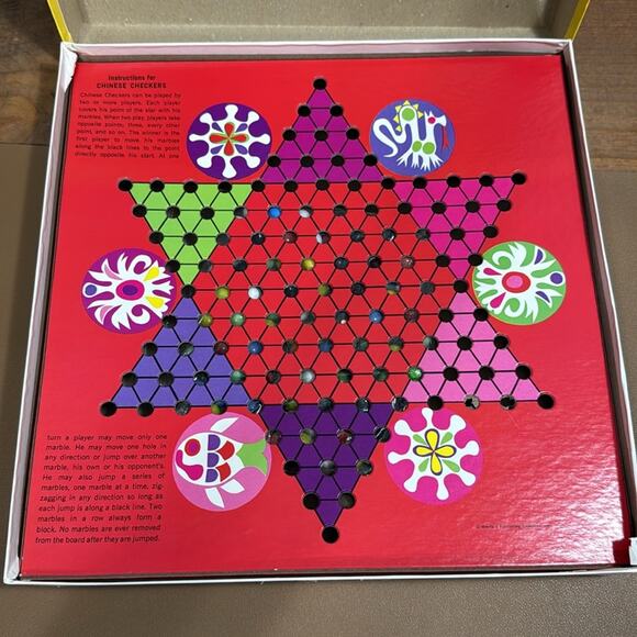 Vintage 1981 Whitman Chinese Checkers board game all pieces included 2-6 players - Picture 9 of 12